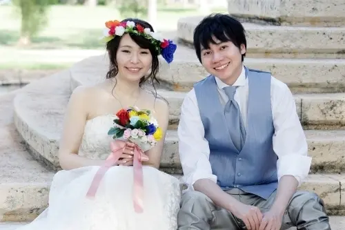 結婚式の新郎新婦